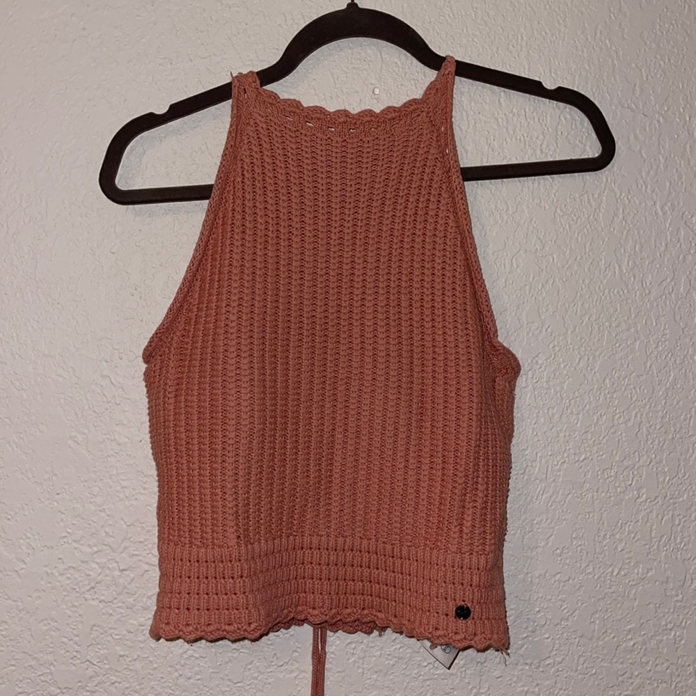Pink Hollister Knit Crop, Size Large